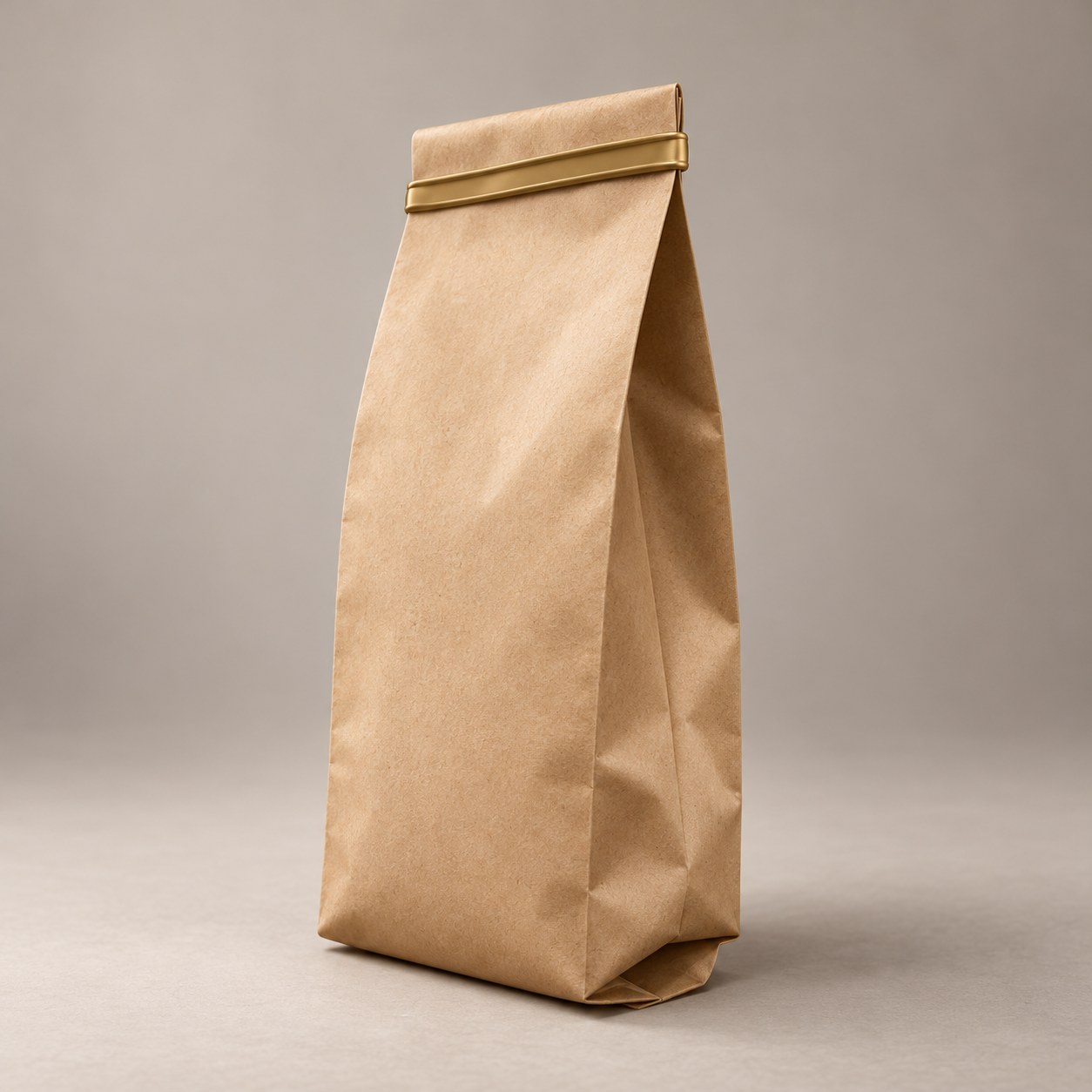 Bolsa para café con fuelle lateral - Kraft