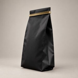 Bolsa para café con fuelle lateral - Negro