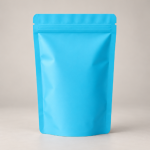 Bolsas doypack trilaminadas y aluminizados – Celeste (1,000 unidades)