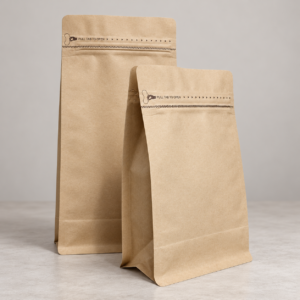 Bolsas para café de 8 sellos - Kraft orgánico natural (100 unidades)
